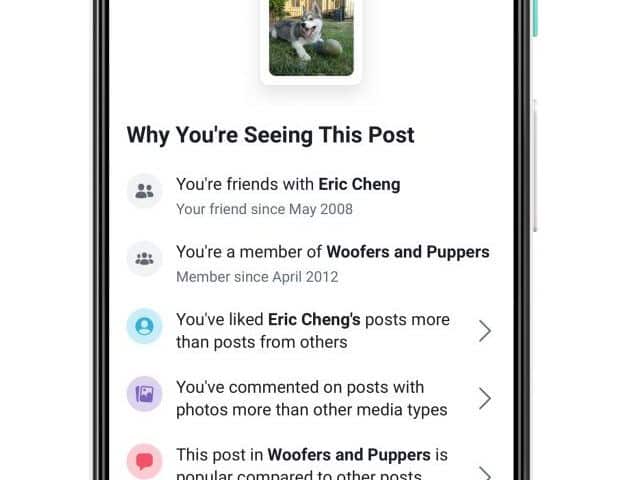 facebook por que estoy viendo este post 2 Facebook promete más información y control a los usuarios: dará más información sobre los posts y anuncios que aparezcan en el feed